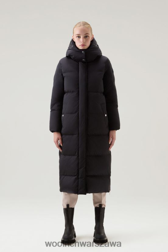 długa parka Aurora Woolrich kobiety 6VVZ6F204 czarny odzież