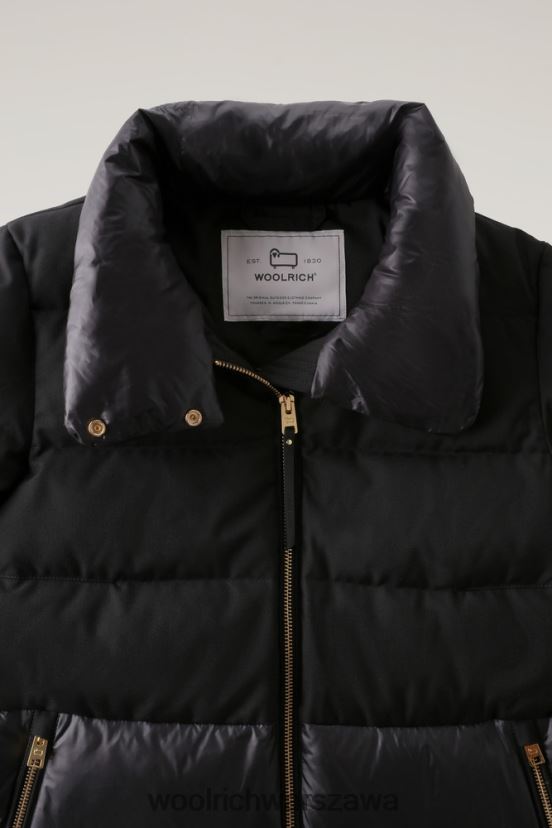 luksusowa, puchowa kurtka Woolrich kobiety 6VVZ6F356 czarny odzież