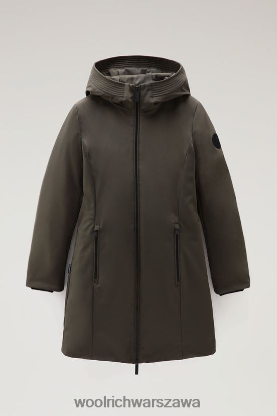 firth parka z softshellu Woolrich kobiety 6VVZ6F345 ciemnozielony odzież